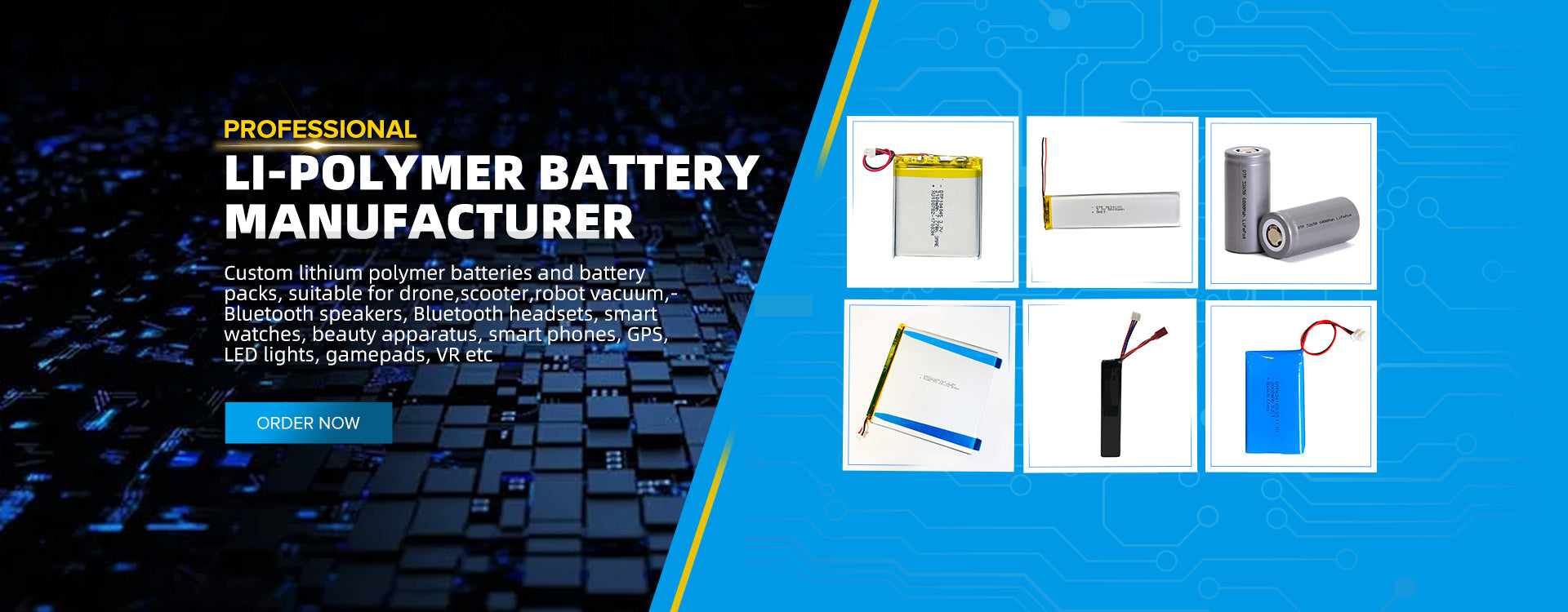 Lithium battery banner