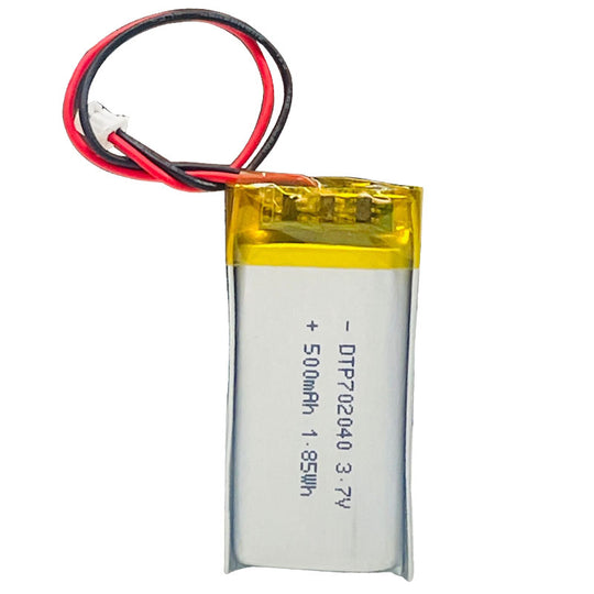 702040 500mAh 3.7V Lithium Ion Battery (A-grade cell）