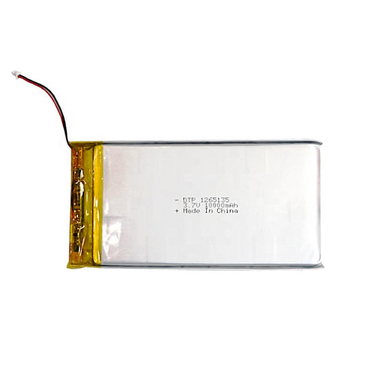 1265135 10000mAh 3.7V Lithium Ion Battery (A-grade cell）