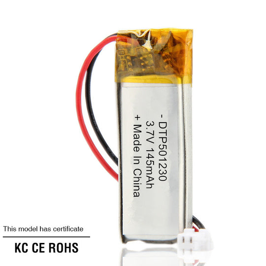 501230 145mAh 3.7V   Lithium Ion Battery (A-grade cell）