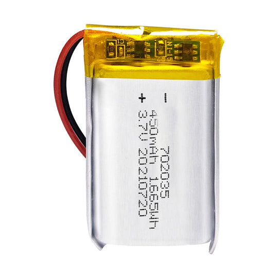 702035 450mAh 3.7V Lithium Ion Battery (A-grade cell）