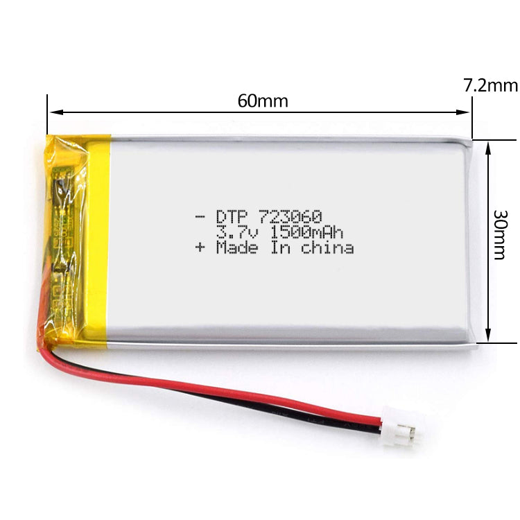 723060 1500mAh 3.7V Lithium Ion Battery (A-grade cell）