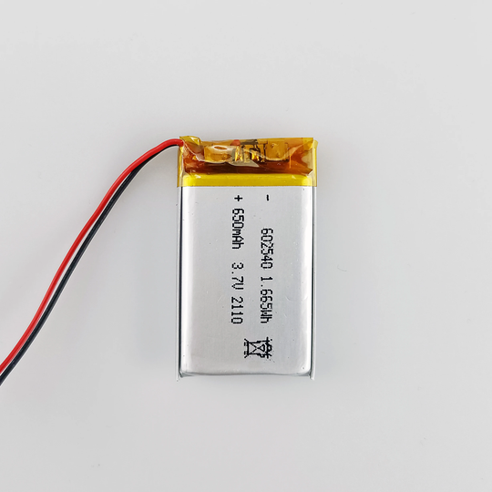 602540 650mAh 3.7V Lithium Ion Battery (A-grade cell）