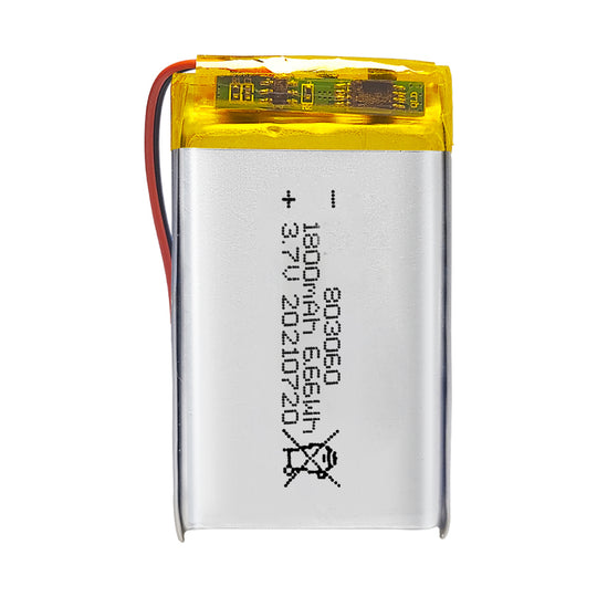 803060 1800mAh 3.7V Lithium Ion Battery (A-grade cell）
