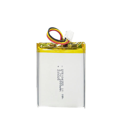 104355 3000mAh 3.7V Lithium Ion Battery (A-grade cell）