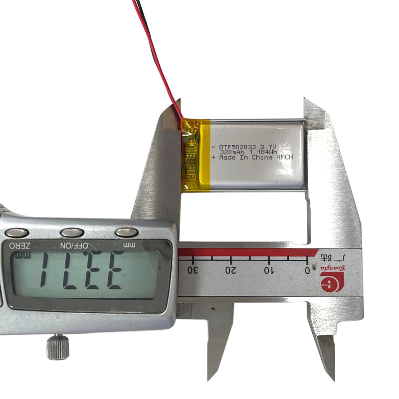 502033 320mAh 3.7V Lithium Ion Battery (A-grade cell）