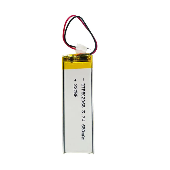 502068 650mAh 3.7V Lithium Ion Battery (A-grade cell）
