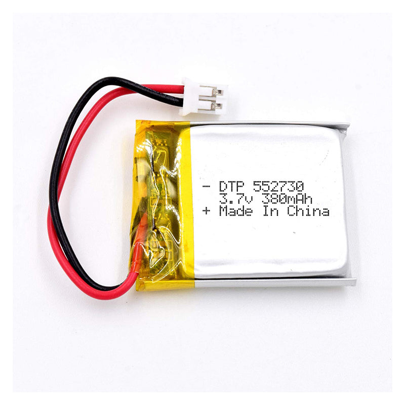 552730 380mAh 3.7V  Lithium Ion Battery (A-grade cell）