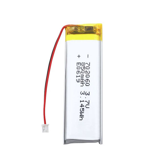 702060 850mAh 3.7V Lithium Ion Battery (A-grade cell）