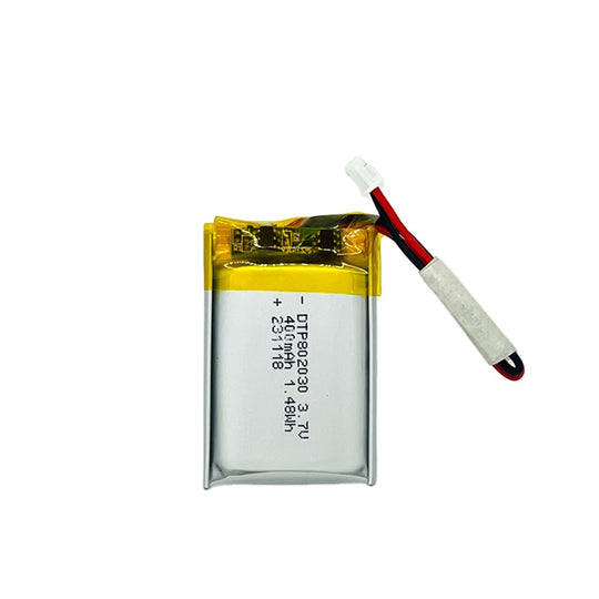 802030 400mAh 3.7V  Lithium Ion Battery (A-grade cell）