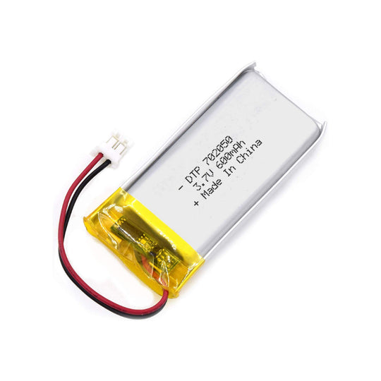 702050 600mAh 3.7V  Lithium Ion Battery (A-grade cell）