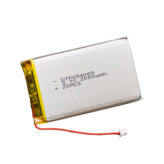 654065 2000mAh 3.7V Lithium Ion Battery (A-grade cell）