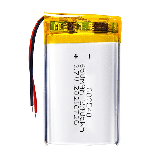 602540 650mAh 3.7V Lithium Ion Battery (A-grade cell）