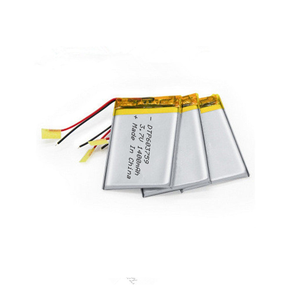 603759 1400mAh 3.7V Lithium Ion Battery (A-grade cell）