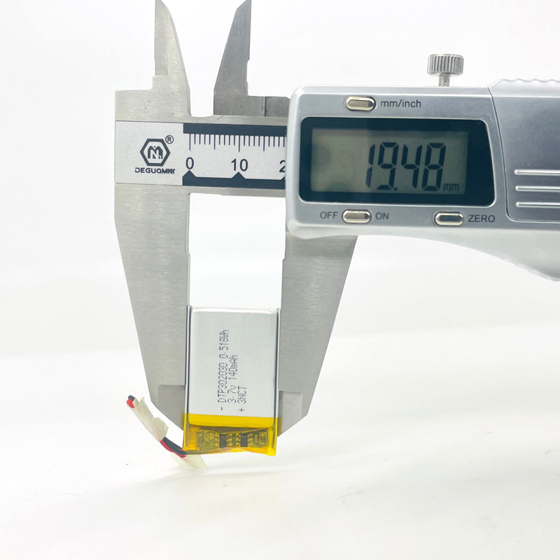 302030 140mAh 3.7V   Lithium Ion Battery (A-grade cell）