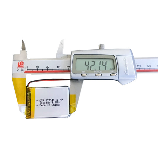 803040 1000mAh 3.7V Lithium Ion Battery (A-grade cell）
