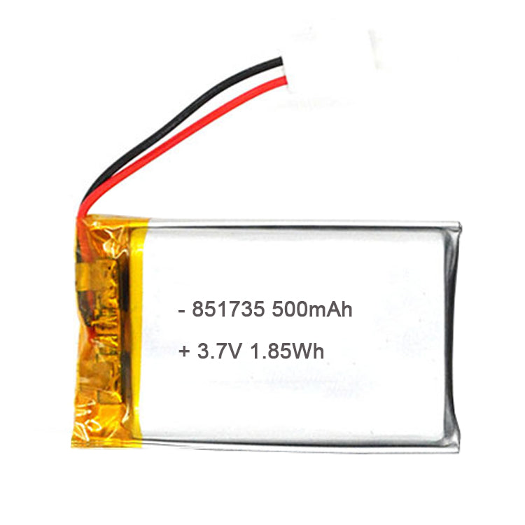 851735 500mAh 3.7V Lithium Ion Battery (A-grade cell）