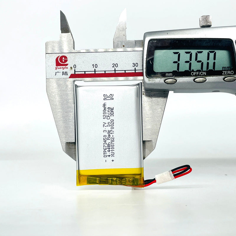 673450 1200mAh 3.7V Lithium Ion Battery (A-grade cell）