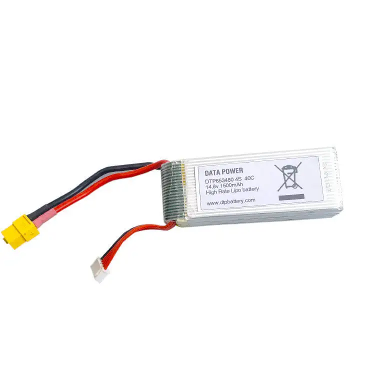 14.8V Lithium Battery Pack 653480-4S 1500mah  (A-grade cell）