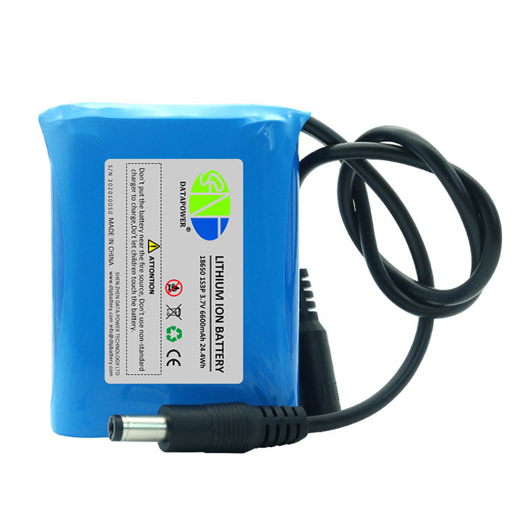 Cylindrical 18650-3P 3.7V  6600mah Li-ion Battery Pack (A-grade cell）