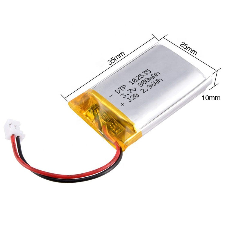 102535 750mAh 3.7V  Lithium Ion Battery (A-grade cell）