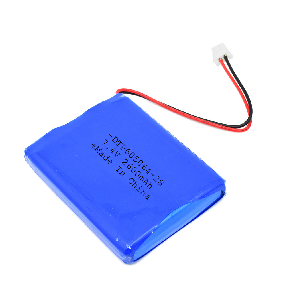 7.4V Lithium Battery Pack 605064-2S 2600mah  (A-grade cell）