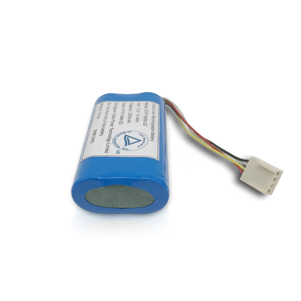 Cylindrical 18650-2S 7.2V  2000mah Li-ion Battery Pack (A-grade cell）