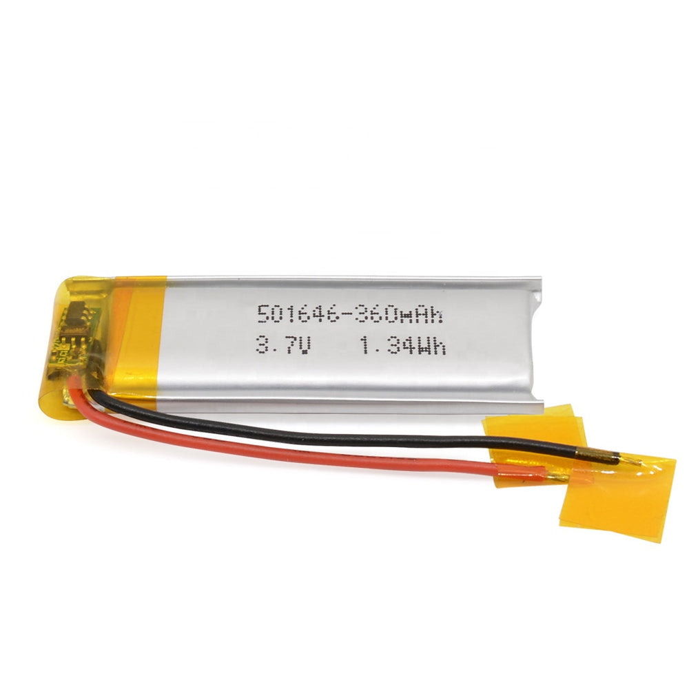 501646 360mAh 3.7V Lithium Ion Battery (A-grade cell）