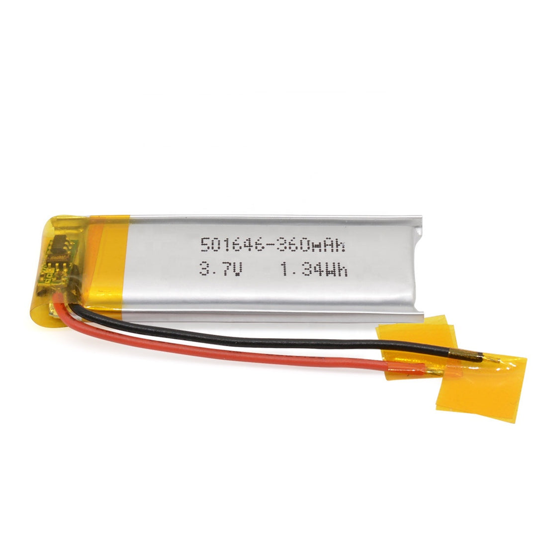 501646 360mAh 3.7V Lithium Ion Battery (A-grade cell）
