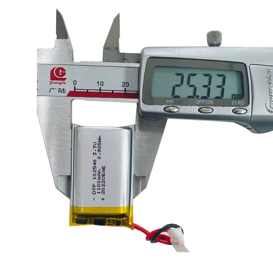102540 1100mAh 3.7 Lithium Ion Battery (A-grade cell）