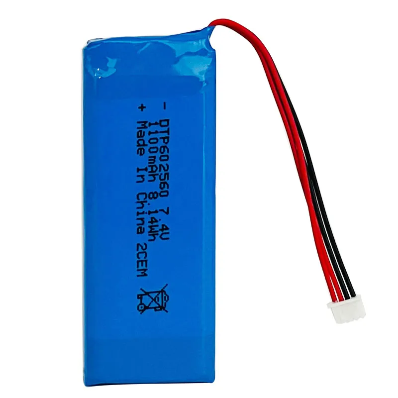 7.4V Lithium Battery Pack 602560-2S 1100mah  (A-grade cell）