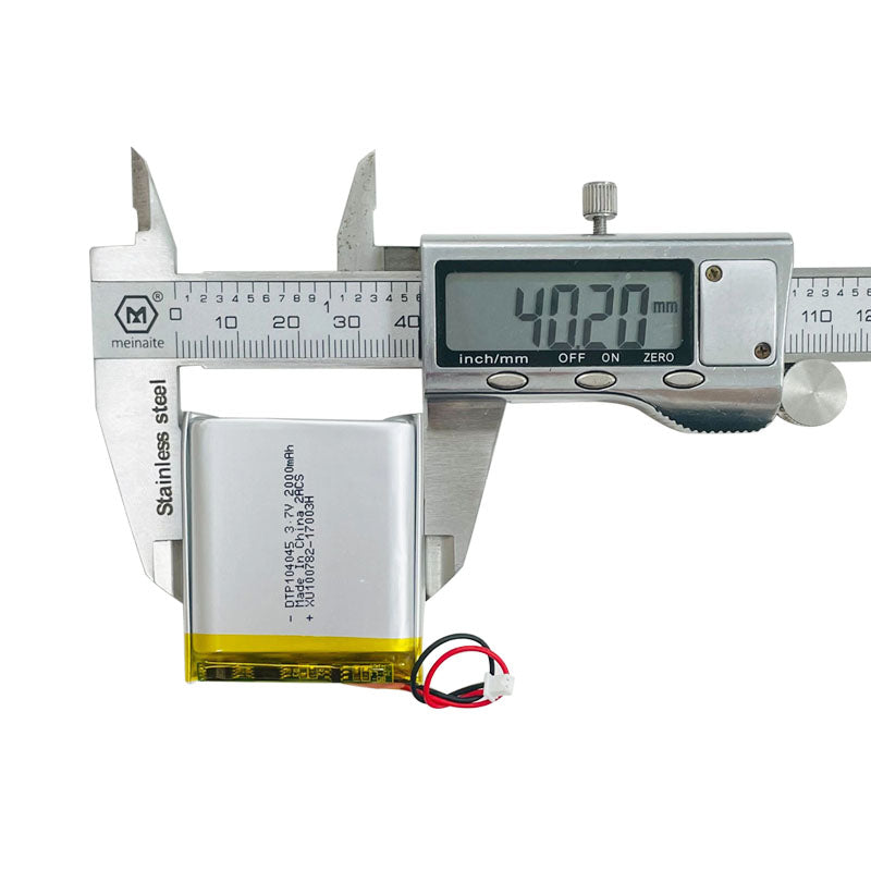 104045 2000mAh 3.7V Lithium Ion Battery (A-grade cell）