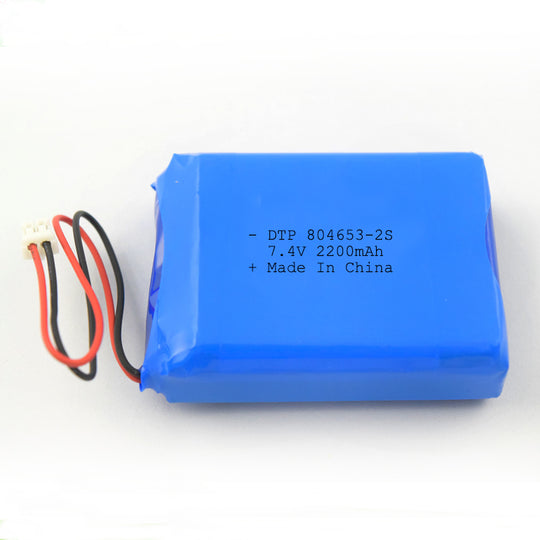 7.4V Lithium Battery Pack 804653-2S 2200mah  (A-grade cell）