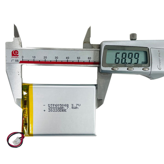 605068 2000mAh 3.7V Lithium Ion Battery (A-grade cell）