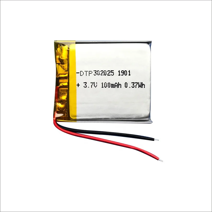 302025 100mAh 3.7V Lithium Ion Battery (A-grade cell）