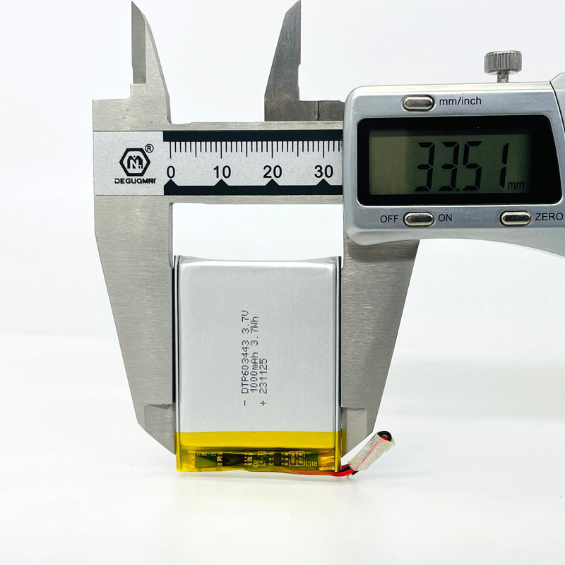 603443 1000mAh 3.7V Lithium Ion Battery (A-grade cell）