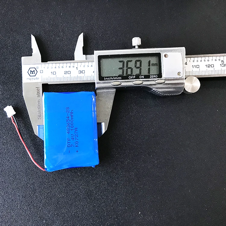 7.4V Lithium Battery Pack 483654-2S 1000mah  (A-grade cell）