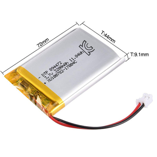 894472 3200mah 3.7V  Lithium Ion Battery (A-grade cell）