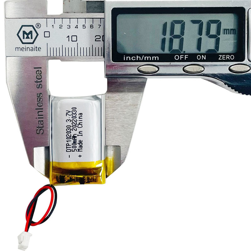102030 500mAh 3.7V Lithium Ion Battery (A-grade cell）