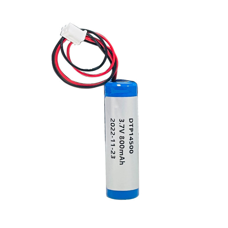 Cylindrical 14500 3.7V 800mah Li-ion Battery (A-grade cell）