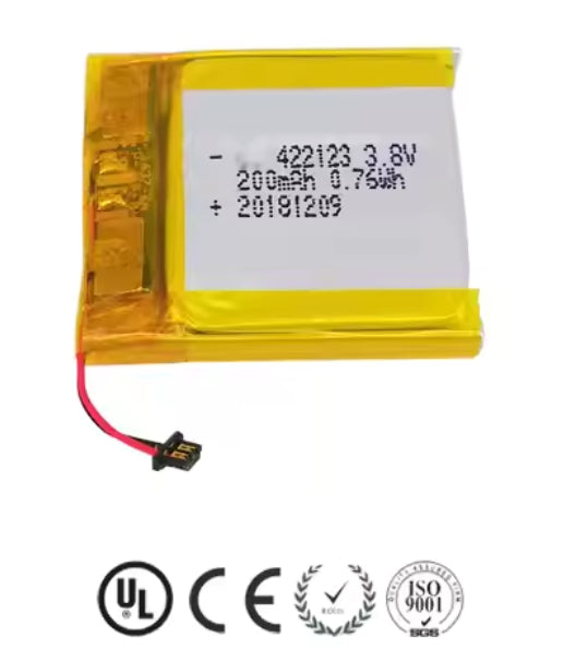 422123 200mAh 3.8V High-Voltage Lithium Ion Battery (A-grade cell）