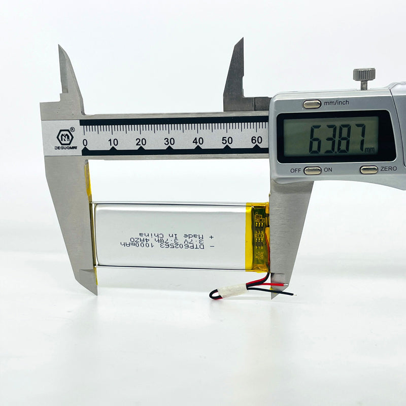 602563 1000mAh 3.7V Lithium Ion Battery (A-grade cell）
