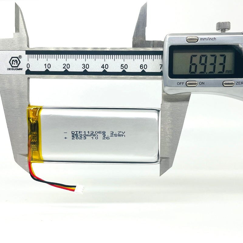113068 2500mAh 3.7V Lithium Ion Battery (A-grade cell）