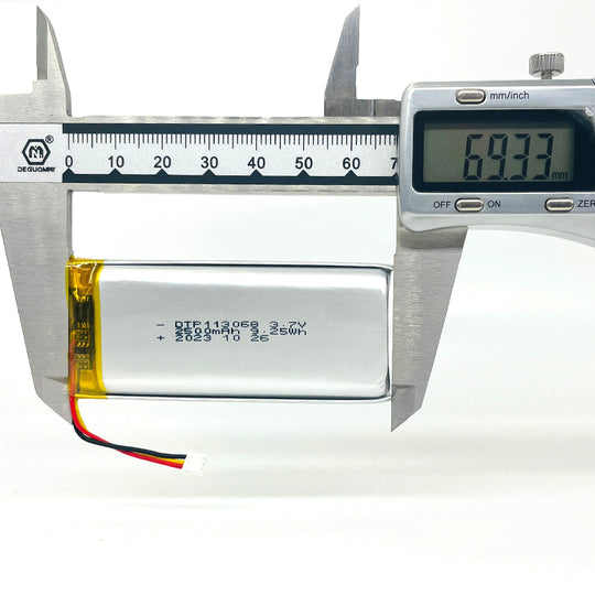 113068 2500mAh 3.7V Lithium Ion Battery (A-grade cell）