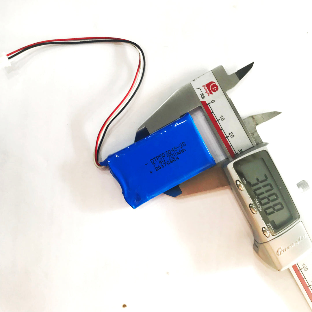 7.4V Lithium Battery Pack 503048-2S 720mah  (A-grade cell）