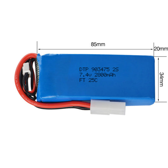 7.4V Lithium Battery Pack 903475-2S 2000mah  (A-grade cell）