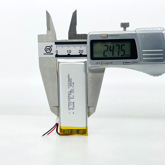 602563 1000mAh 3.7V Lithium Ion Battery (A-grade cell）