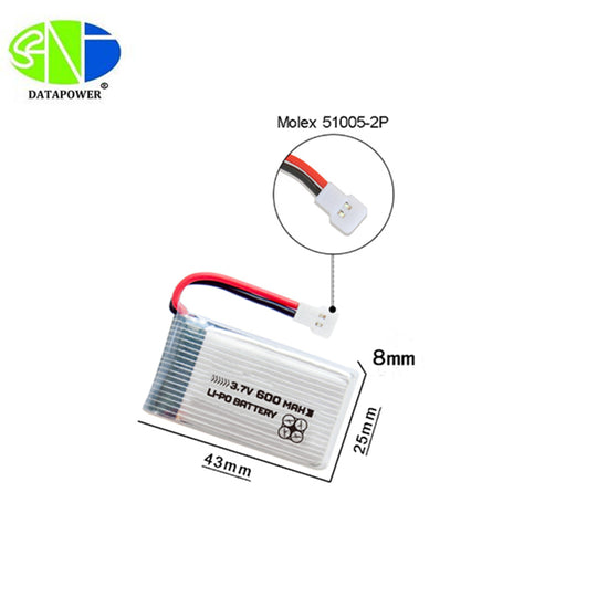 High Rate 20C-802540-2P 3.7V 1200mah Lithium Battery (A-grade cell）