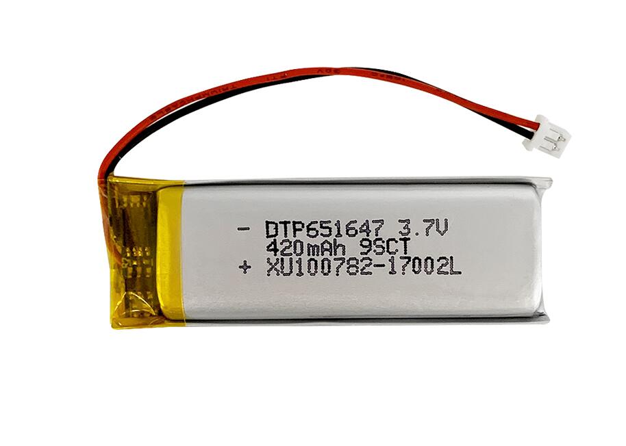 651647 420mAh 3.7V Lithium Ion Battery (A-grade cell）
