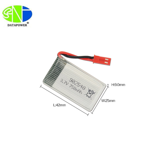 902540 800mAh 3.7V  Lithium Ion Battery (A-grade cell）